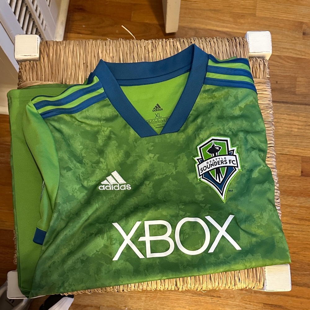 Adidas Sounders FC Green and Blue Jersey